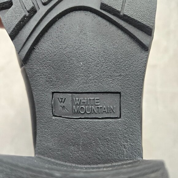 WM Platform Loafers 10 Black Faux Leather Y2K Retro Academia Preppy Chunky Shoes - Picture 11 of 12